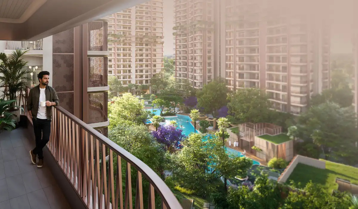 Arihant Seasons balcony pool view